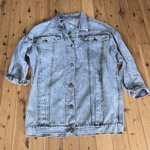 Vintage Jordache oversized stone wash denim jean jacket